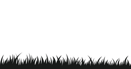 Grass silhouette seamless background