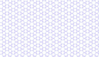 Seamless pattern of neon and purple hexagons and stars.