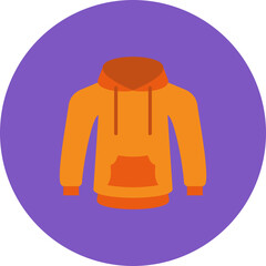 Sweatshirt Multicolor Circle Flat Icon