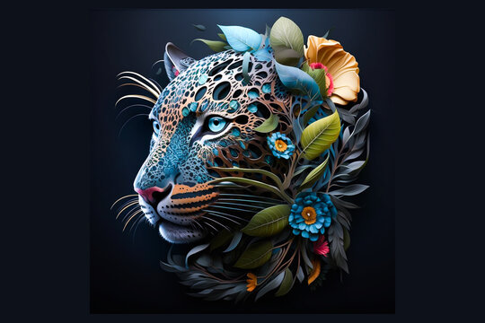tiger head illustration