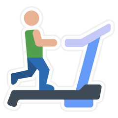 Treadmill Sticker Icon