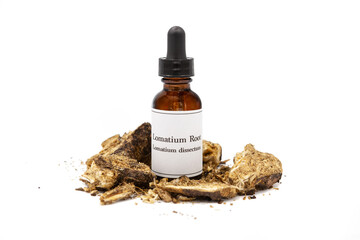 Lomatium tincture and dried root