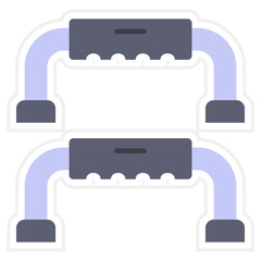 Push Up Bars Sticker Icon
