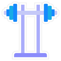 Barbell Sticker Icon