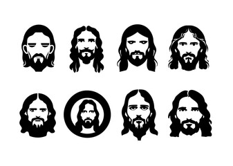 Jesus Head Transparent Vector Sheet, Jesus Christ Face, Transparent Jesus Logo, Christian Logo