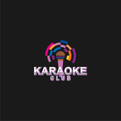 A logo for karaoke club that says karaoke club.