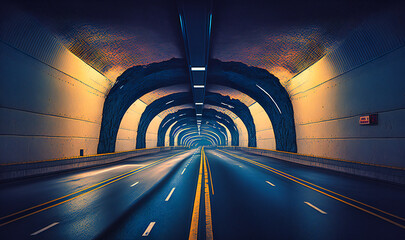 A modern tunnel designed for cars and buses
