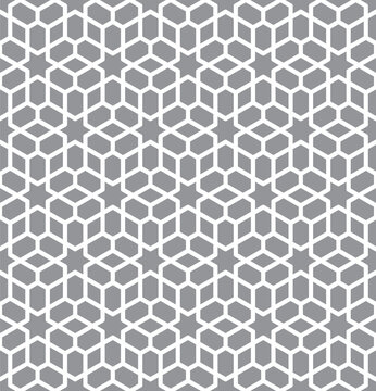 Seamless geometric pattern. Girih seamless pattern. Vector decorative ornamental pattern. Morocco Traditional Islamic Design. Mosque decoration element. Abstract background.