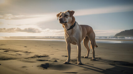 Dog on beach