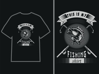 Fishing T-shirt design by illustration