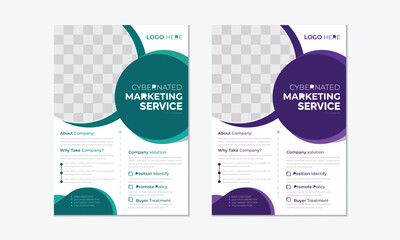 Professional and modern corporate business flyer template design. 