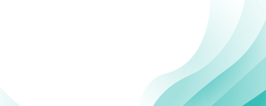 Minimalist aquamarine blue green and white vector paper effect with sea waves backdrop - relaxing, anxiety relief, eco user friendly, professional UX, UI business layout concept