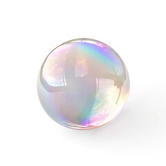 Une bulle de sphère de verre de couleur arc-en-ciel.