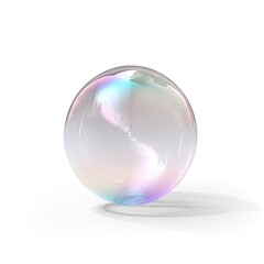 Une bulle de sph&egrave;re de verre de couleur arc-en-ciel.