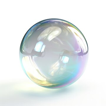 Une bulle de sphère de verre de couleur arc-en-ciel.