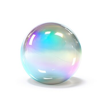Une bulle de sphère de verre de couleur arc-en-ciel.