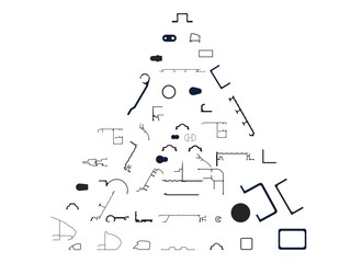 Extruded Aluminium Profile Enclosures Set for Auto Part 3D Rendering