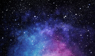 Fototapeta na wymiar Cosmic illustration. Beautiful colorful space background. Watercolor Cosmos