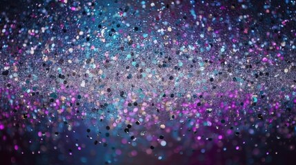 abstract glitter silver, purple, blue lights background Generative AI