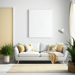 Modern Living Room Mock Up