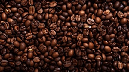 Fototapeta premium Roasted coffee beans background Generative AI