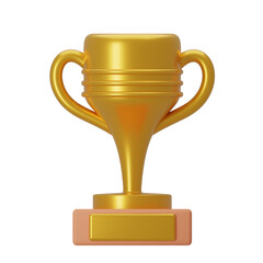 gold cup isolated on white background