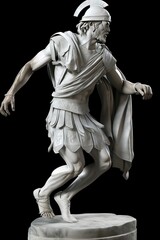 Fototapeta na wymiar une statue grecque athlétique représentant un corps entier.