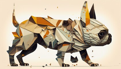French Bulldog dog Creative illustration. (Ai Generate)