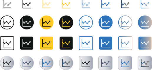 Simple set of modern growth icons for the mobile and web.