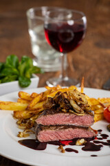 slices of a grilled steak