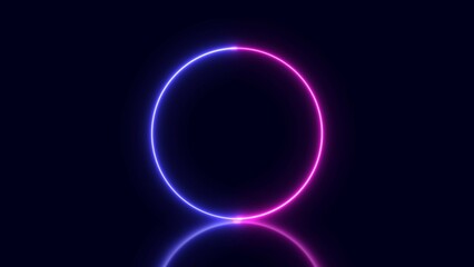 3d abstract neon background wallpaper design. Modern wallpaper design with circle shape.