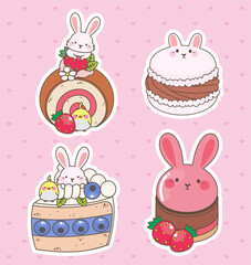 elementos páscoa, set adesivos páscoa, desenho páscoa, coelho, desenho coelho, Set de desenhos páscoa, páscoa, bolo de cenoura, macarons, adesivo páscoa, sobremesa páscoa, sobremesas para páscoa