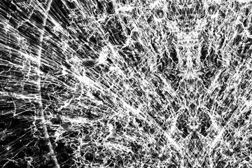 White pattern of crooked waves on a black background. Abstract fractal 3D rendering