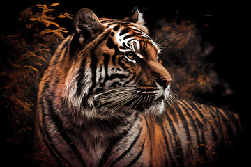 Fototapeta premium The Tiger's Roar | AI Generative