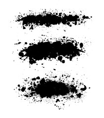 A set of black blots. Vector illustration