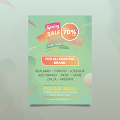 Spring sale discount template for infographics design 