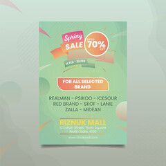 Fototapeta premium Spring sale discount template for infographics design 