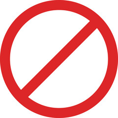 no entry restriction sign,  forbidding icon vector . red prohibition icon 