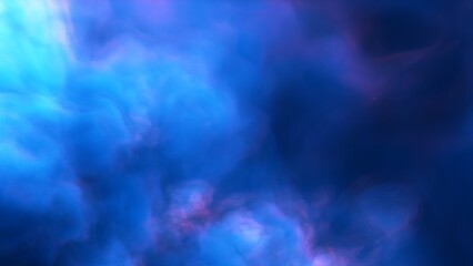 Cosmic background with a blue purple nebula and stars
