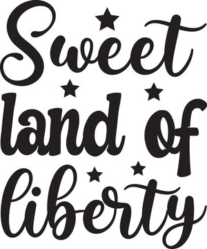 Sweet land of liberty, Memorial Day, SVG, Vector happy t shirt design
