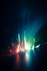 Abstract neon colorful and shiny and funny splashes on dark background, elegant pattern