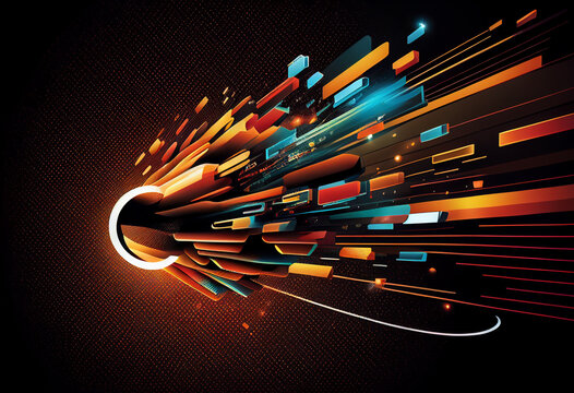 abstract background - light speed internet
