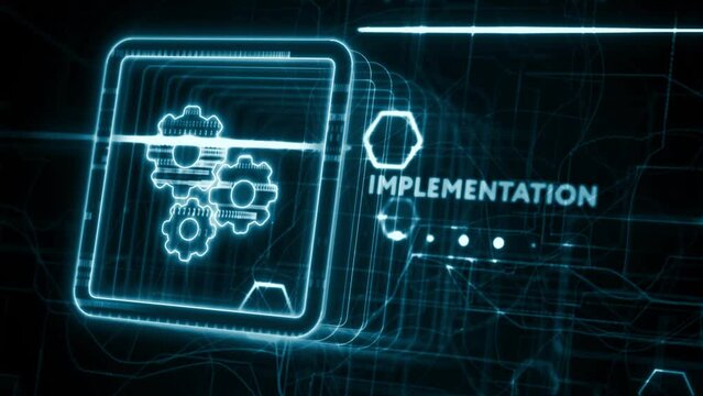 IMPLEMENTATION, web technology concept.  Business, Technology, Internet and network concept.