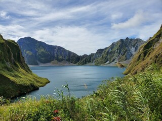 lake and mountains