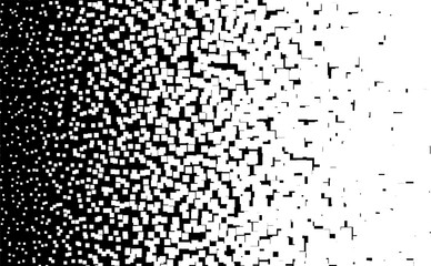 Halftone point. Fading gradient. Background from squares. Point  of noise. Overlay effect. Reliability pattern.