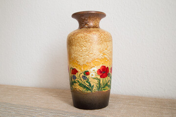 Vintage Fat Lava Vase Wildblumen 70er Jahre Keramik