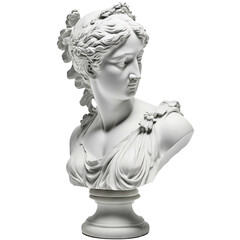 Antique statue on a transparent background, png, illustration or graphic resource for collages or posters. Generative ai. - obrazy, fototapety, plakaty
