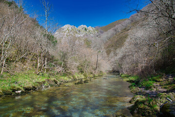 Fototapeta na wymiar Dobra River, Cangas de Onís, Asturias, Spain