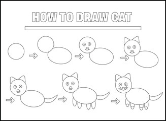 How to draw cat