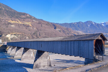 Liechtenstein - FEB 21,2023: the capital of Liechtenstein. Beautiful city of Liechtenstein.